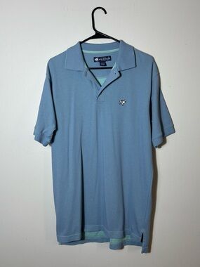 Mens Big Dogs Size M Embroidered Blue Polo